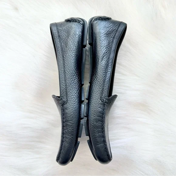 Gucci Women's Qardaha Moc Moc Toe Leather Loafer Leather in Black Size 39 8.5 - Picture 2 of 9